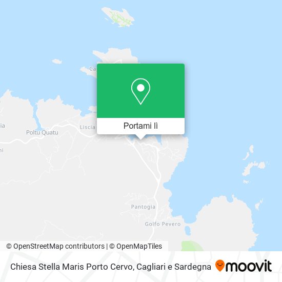 Mappa Chiesa Stella Maris Porto Cervo