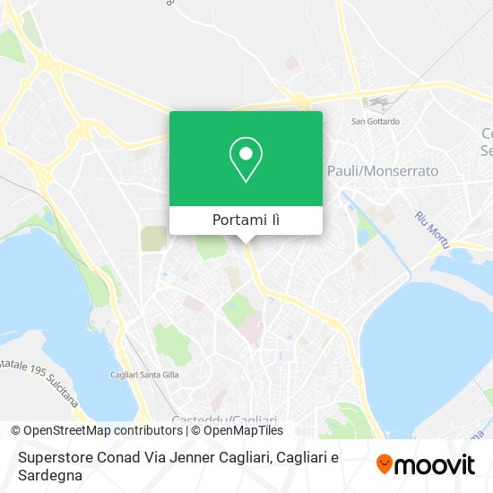 Mappa Superstore Conad Via Jenner Cagliari