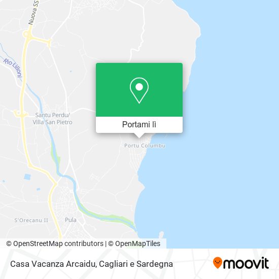 Mappa Casa Vacanza Arcaidu