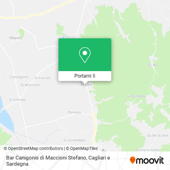 Mappa Bar Canigonis di Maccioni Stefano