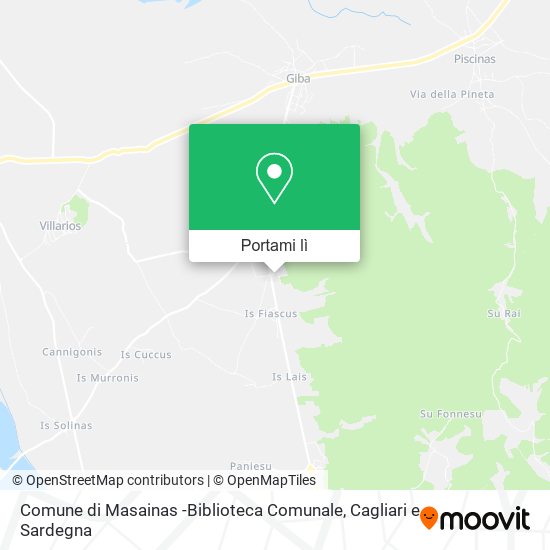 Mappa Comune di Masainas -Biblioteca Comunale