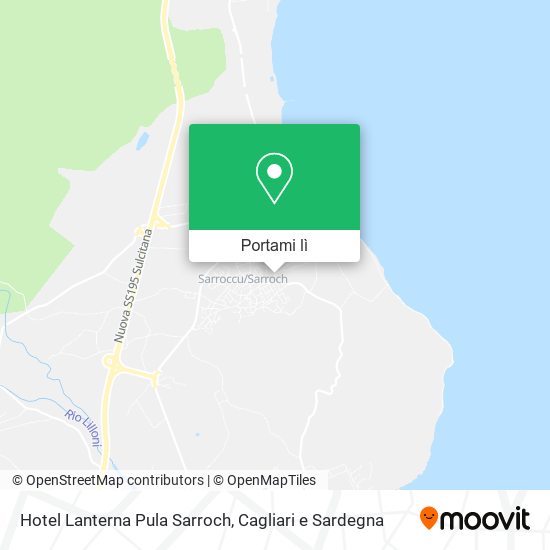 Mappa Hotel Lanterna Pula Sarroch