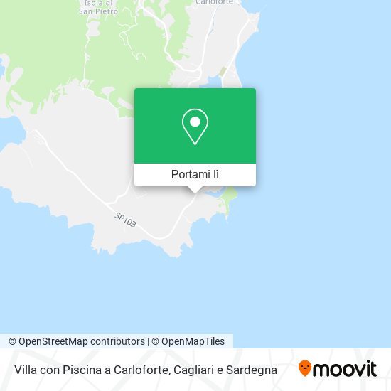 Mappa Villa con Piscina a Carloforte