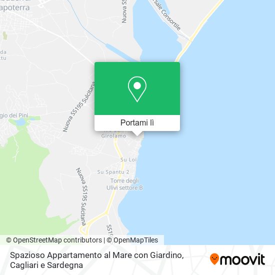 Mappa Spazioso Appartamento al Mare con Giardino