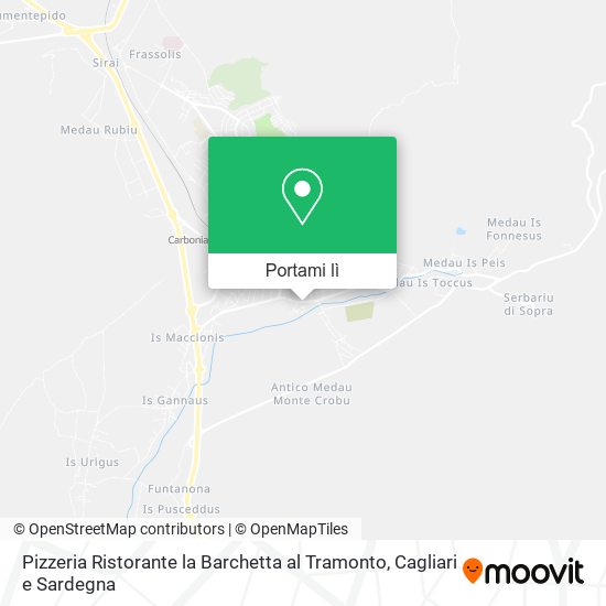 Mappa Pizzeria Ristorante la Barchetta al Tramonto