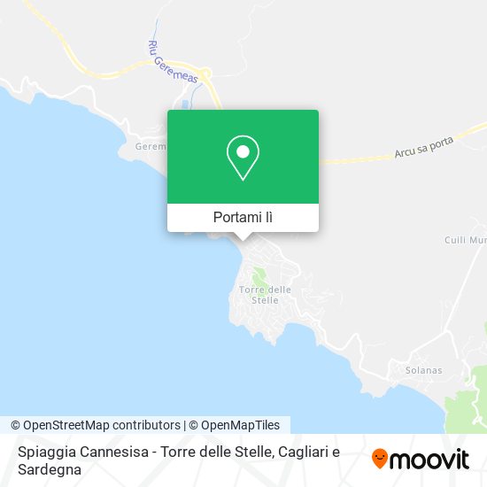 Mappa Spiaggia Cannesisa - Torre delle Stelle