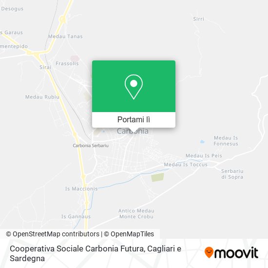 Mappa Cooperativa Sociale Carbonia Futura
