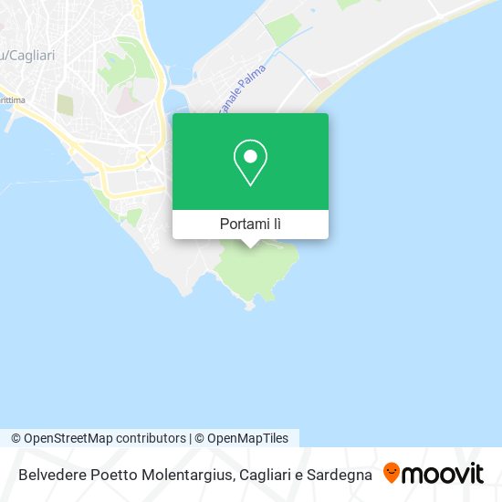 Mappa Belvedere Poetto Molentargius