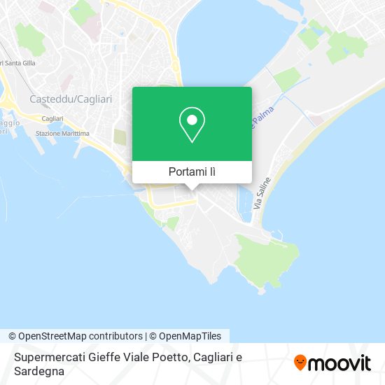 Mappa Supermercati Gieffe Viale Poetto