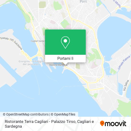 Mappa Ristorante Terra Cagliari - Palazzo Tirso