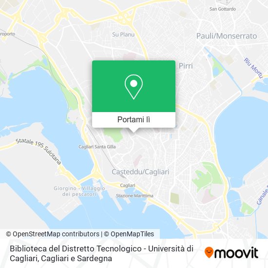 Mappa Biblioteca del Distretto Tecnologico - Università di Cagliari