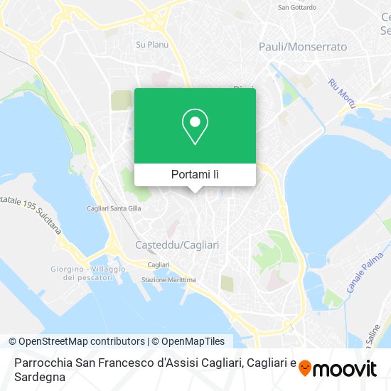 Mappa Parrocchia San Francesco d'Assisi Cagliari