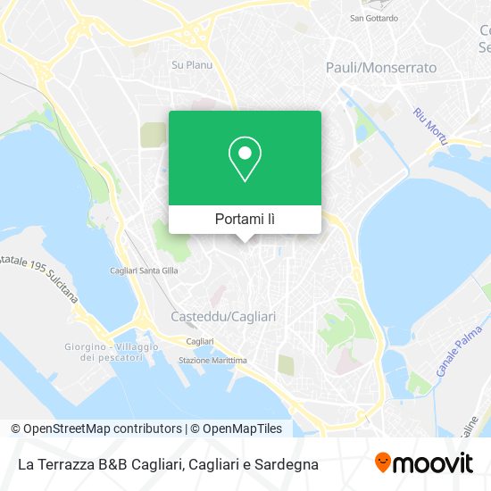 Mappa La Terrazza B&B Cagliari