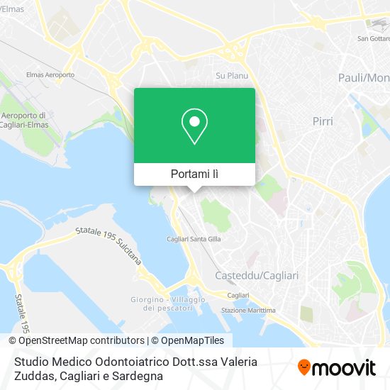 Mappa Studio Medico Odontoiatrico Dott.ssa Valeria Zuddas