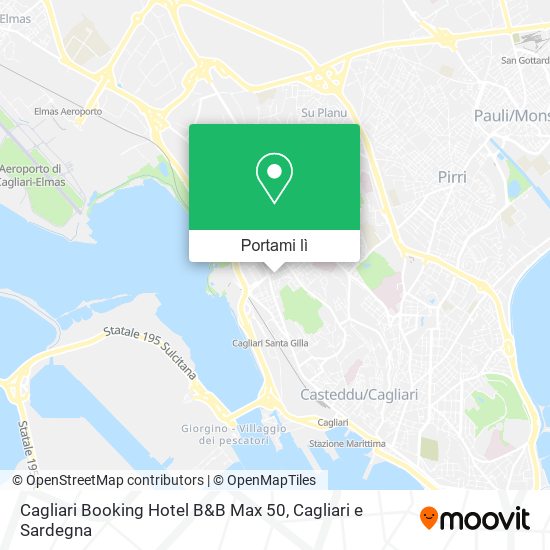 Mappa Cagliari Booking Hotel B&B Max 50