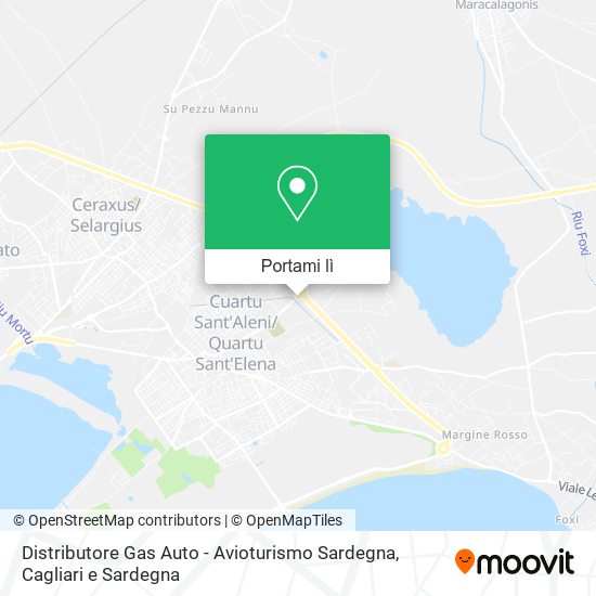 Mappa Distributore Gas Auto - Avioturismo Sardegna