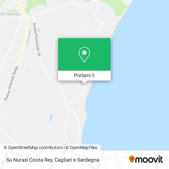 Mappa Su Nuraxi Costa Rey