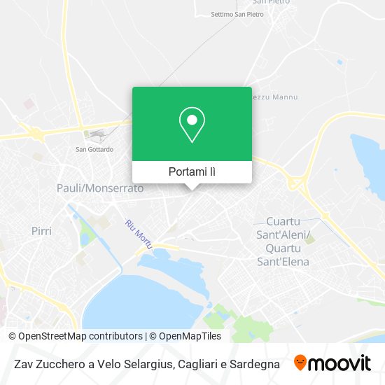 Mappa Zav Zucchero a Velo Selargius