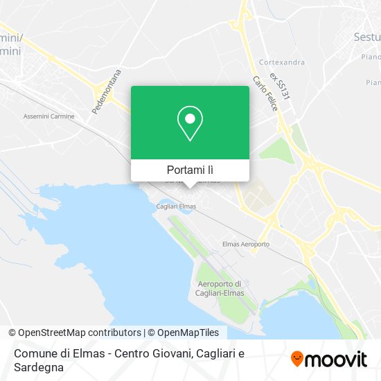 Mappa Comune di Elmas - Centro Giovani