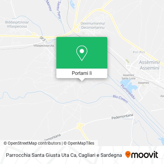 Mappa Parrocchia Santa Giusta Uta Ca