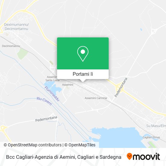 Mappa Bcc Cagliari-Agenzia di Aemini