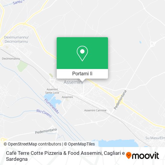 Mappa Cafè Terre Cotte Pizzeria & Food Assemini
