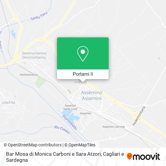 Mappa Bar Mosa di Monica Carboni e Sara Atzori