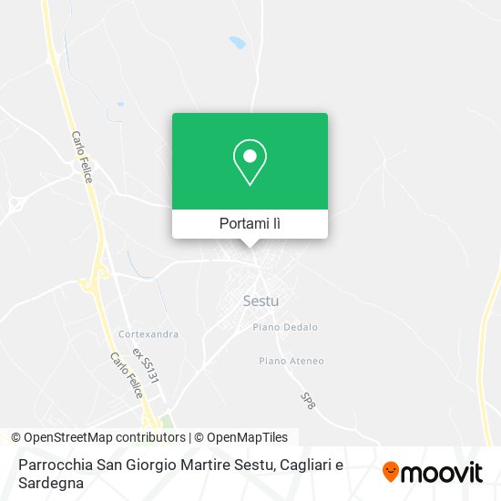 Mappa Parrocchia San Giorgio Martire Sestu