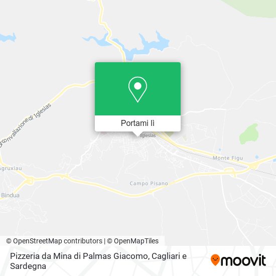 Mappa Pizzeria da Mina di Palmas Giacomo