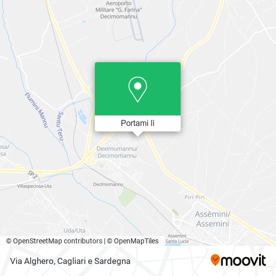 Mappa Via Alghero