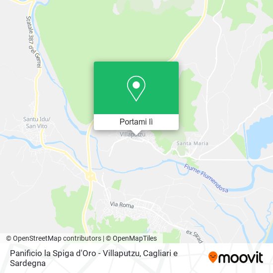 Mappa Panificio la Spiga d'Oro - Villaputzu