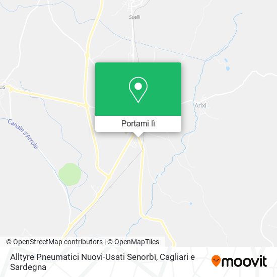 Mappa Alltyre Pneumatici Nuovi-Usati Senorbì