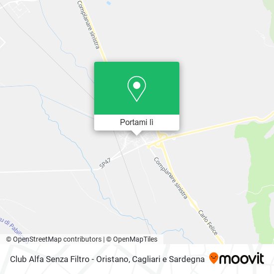 Mappa Club Alfa Senza Filtro - Oristano