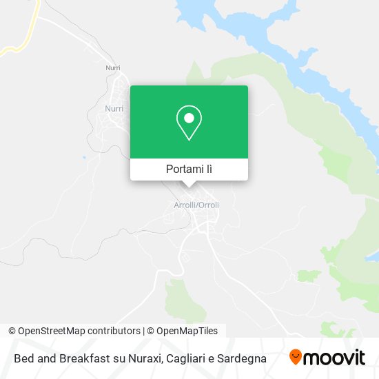 Mappa Bed and Breakfast su Nuraxi