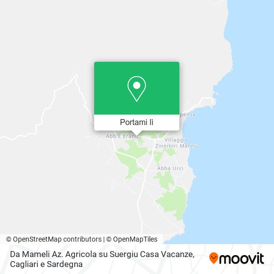 Mappa Da Mameli Az. Agricola su Suergiu Casa Vacanze