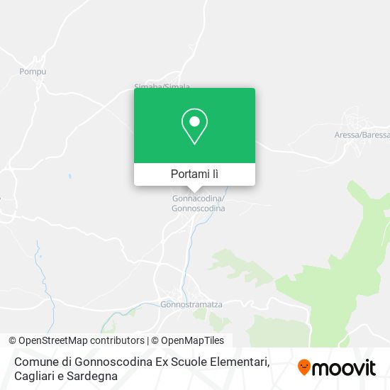 Mappa Comune di Gonnoscodina Ex Scuole Elementari