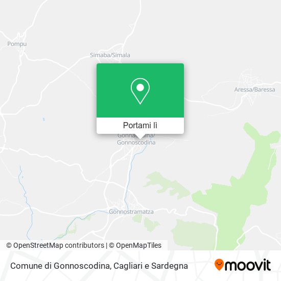 Mappa Comune di Gonnoscodina