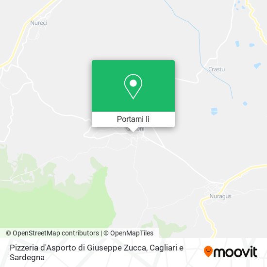 Mappa Pizzeria d'Asporto di Giuseppe Zucca