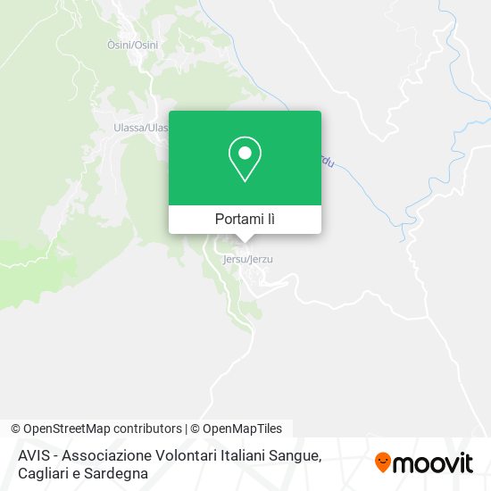 Mappa AVIS - Associazione Volontari Italiani Sangue