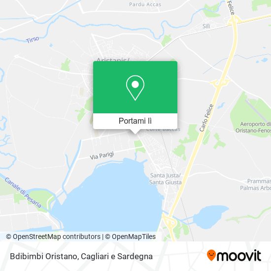 Mappa Bdibimbi Oristano