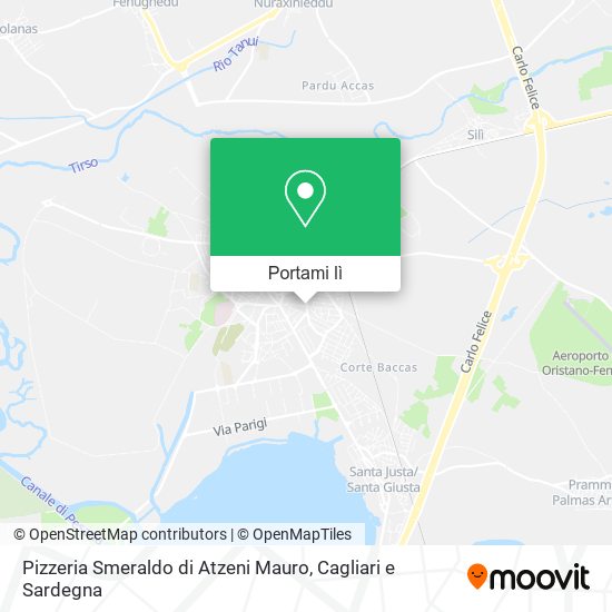 Mappa Pizzeria Smeraldo di Atzeni Mauro