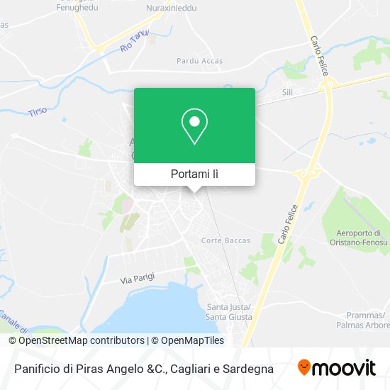 Mappa Panificio di Piras Angelo &C.