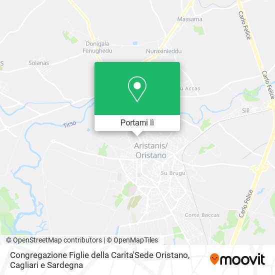 Mappa Congregazione Figlie della Carita'Sede Oristano