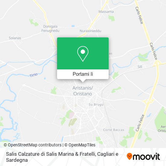 Mappa Salis Calzature di Salis Marina & Fratelli