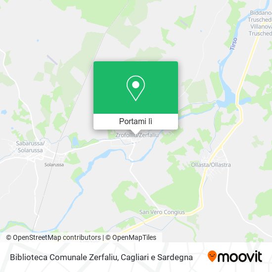 Mappa Biblioteca Comunale Zerfaliu
