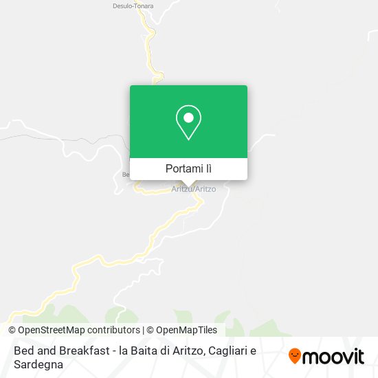 Mappa Bed and Breakfast - la Baita di Aritzo