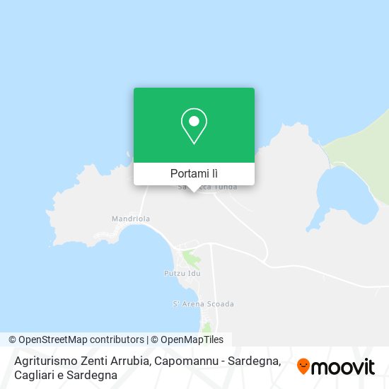 Mappa Agriturismo Zenti Arrubia, Capomannu - Sardegna