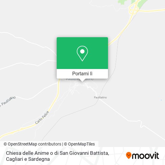 Mappa Chiesa delle Anime o di San Giovanni Battista