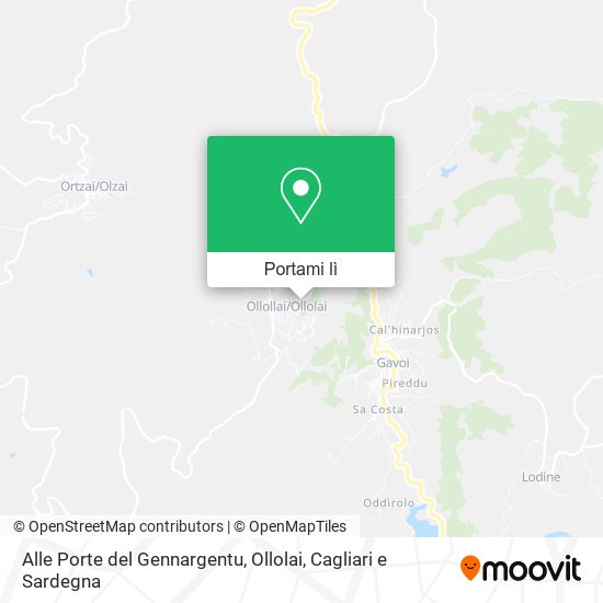 Mappa Alle Porte del Gennargentu, Ollolai