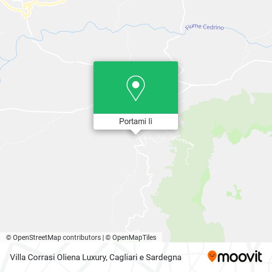 Mappa Villa Corrasi Oliena Luxury